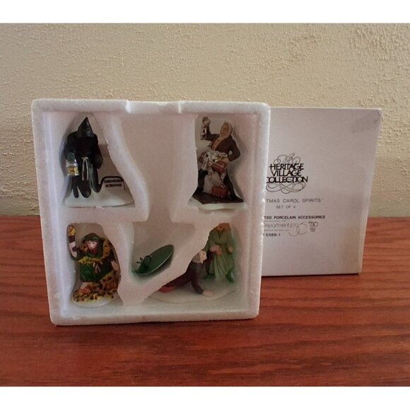 Department 56 Heritage Village Collection Christmas Carol Spirits Figures - Picture 1 of 3